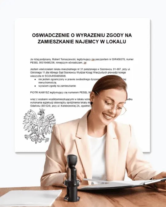 Pakiet Oświadczenie o adresie i Poddanie się egzekucji art. 777